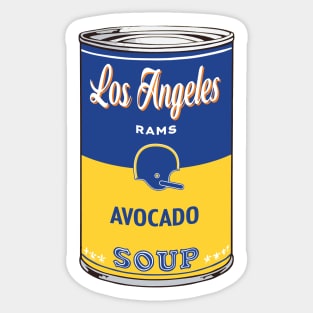 LA Rams Soup Can Sticker